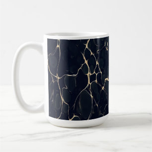 Mug Motif Marbre Foncé Abstrait Style Encre Alcoolique