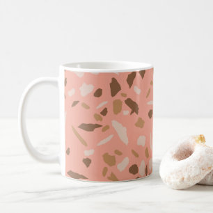 Mug Motif marbre terrazzo beige pêche marron
