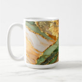 Mug Motif marbre vert et or (Gauche)