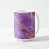 Mug Motif marbre violet et argent (Devant droit)