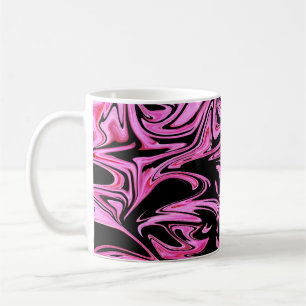 Mug Motif marbré violet et noir,