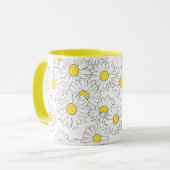 Mug Motif marguerite jaune moderne Pastel printemps (Devant gauche)