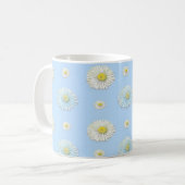 Mug Motif marguerrier sur arrière - plan bleu clair (Devant gauche)