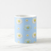 Mug Motif marguerrier sur arrière - plan bleu clair (Centre)