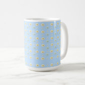 Mug Motif marguerrier sur arrière - plan bleu clair (Devant droit)