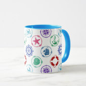 Mug Motif marin coloré (Devant droit)
