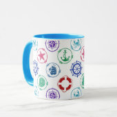 Mug Motif marin coloré (Devant gauche)