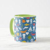 Mug Motif marin de symboles (Devant gauche)
