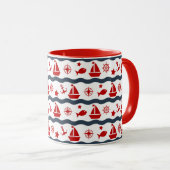 Mug Motif maritime mignon (Devant droit)
