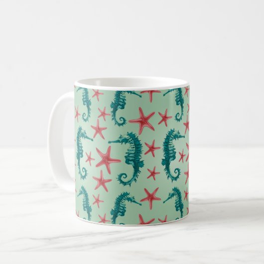 Mug Motif maritime Turquoise 2 (Devant gauche)
