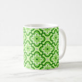 Mug Motif marocain en tuiles - Vert citron (Devant droit)