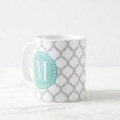 Mug Motif marocain gris-clair et blanc avec le (Devant gauche)