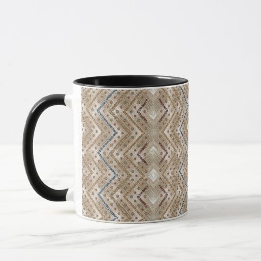 Mug motif marron et bleu sur un arrière - plan blanc (Gauche)