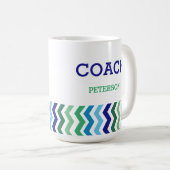 Mug Motif masculin personnalisé de Chevron (Devant droit)