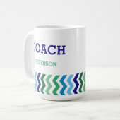 Mug Motif masculin personnalisé de Chevron (Devant gauche)