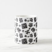 Mug Motif maya sans couture. Elem noir et blanc (Centre)