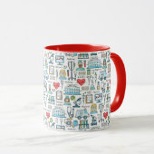 Mug Motif Médicale de conception (Devant droit)