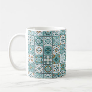 Mug Motif méditerranéen continu de tuiles marocaines