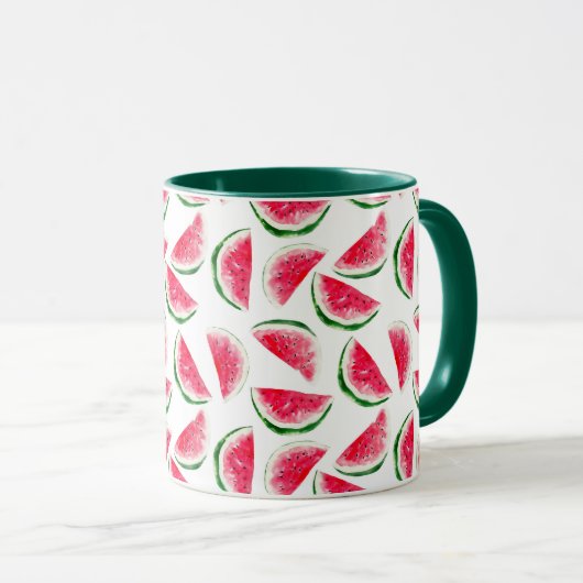 Mug Motif mignon d'ananas et de pastèque (Devant droit)