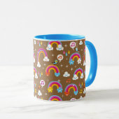 Mug motif mignon d'arcs-en-ciel (Devant droit)