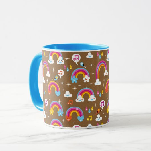 Mug motif mignon d'arcs-en-ciel (Devant gauche)
