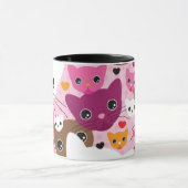 Mug motif mignon d'arrière - plan de chat de chaton (Centre)