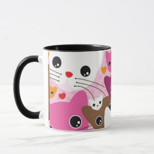 Mug motif mignon d'arrière - plan de chat de chaton