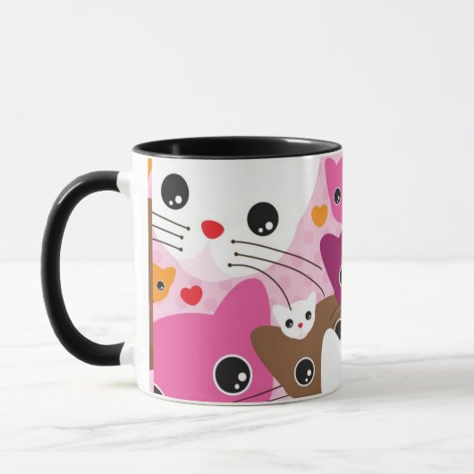 Mug motif mignon d'arrière - plan de chat de chaton (Gauche)