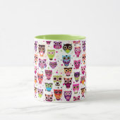 Mug Motif mignon d'arrière - plan de hibou pour des (Centre)