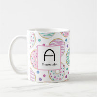 Motif mignon de beigne coloré
