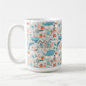 Mug Motif mignon de griffonnage de la Mer du Nord (Gauche)