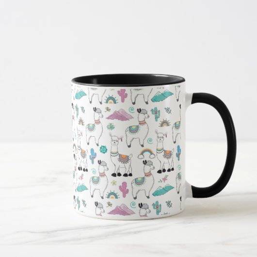 Mug Motif mignon de lama de bande dessinée (Droite)