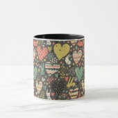 Mug Motif mignon de lapins d'amour avec des coeurs (Centre)