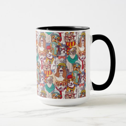 Mug Motif mignon de mode de chiot (Droite)