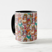 Mug Motif mignon de mode de chiot (Devant gauche)