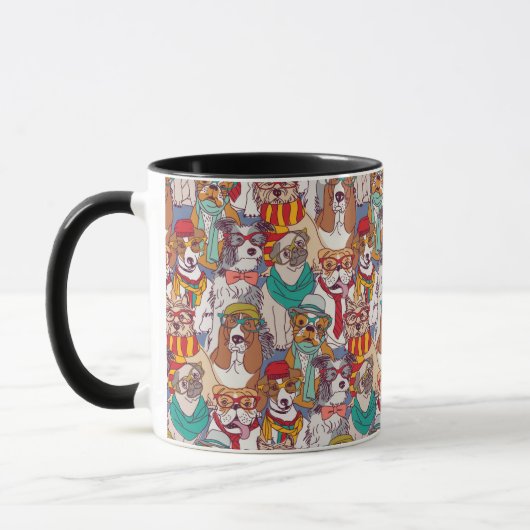 Mug Motif mignon de mode de chiot (Gauche)