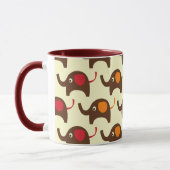 Mug Motif mignon de nature de kawaii d'éléphants de (Gauche)