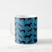 Mug Motif mignon de parties scintillantes de teckel de (Devant gauche)