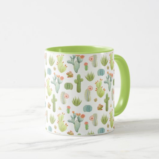 Mug Motif mignon de position de cactus (Devant droit)