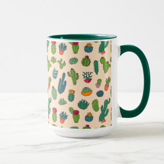 Mug Motif mignon de position de cactus (Droite)