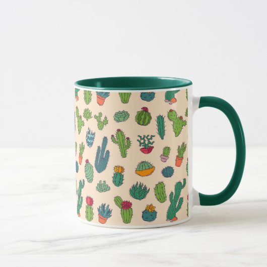 Mug Motif mignon de position de cactus (Droite)
