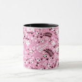 Mug motif mignon de rose d'oiseaux et de fleurs (Centre)