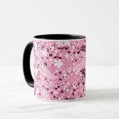 Mug motif mignon de rose d'oiseaux et de fleurs (Devant gauche)