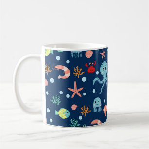 Mug Motif mignon de vie marine de l'océan