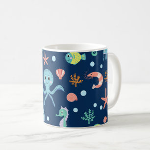 Mug Motif mignon de vie marine de l'océan