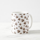 Mug Motif mignon d'Emoji de dunette (Devant droit)