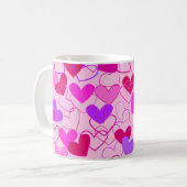 Mug Motif mignon fille rose pourpre et coeur rouge (Devant gauche)