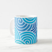 Mug Motif moderne à spirale bleue (Devant gauche)