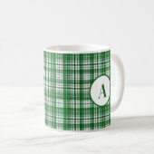 Mug Motif moderne blanc et vert (Devant droit)