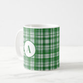 Mug Motif moderne blanc et vert (Devant gauche)